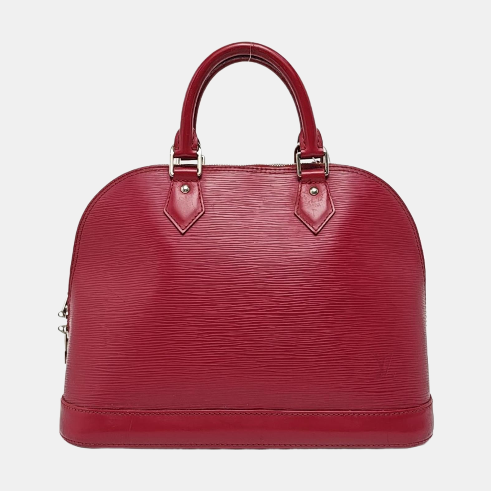 Authenticated pre-owned  Alma PM Epi Burgundy - Top Handle Bag at Looply