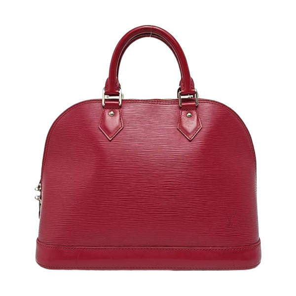 Authenticated pre-owned  Alma PM Epi Burgundy - Top Handle Bag at Looply