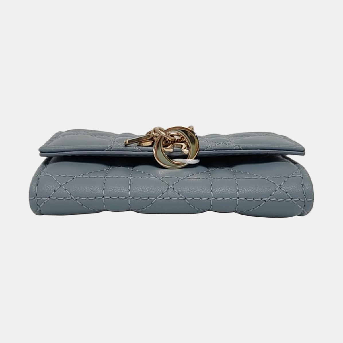 Authenticated pre-owned  Lady Dior Lambskin Blue Wallet - Wallet at Looply