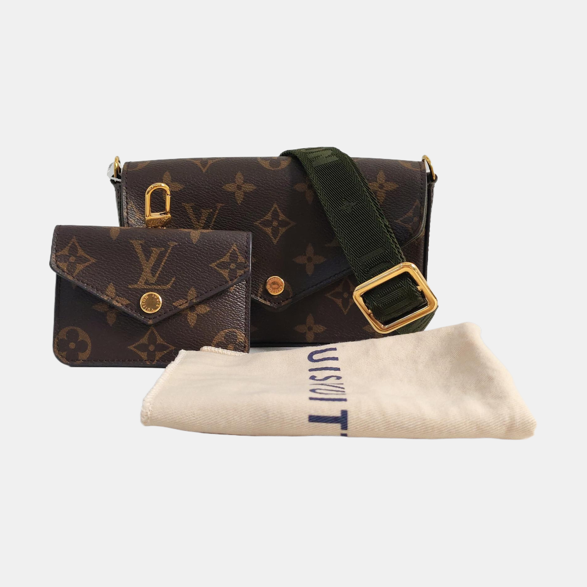 Authenticated pre-owned  Félicie Monogram Coated Canvas Brown - Crossbody Bag at Looply