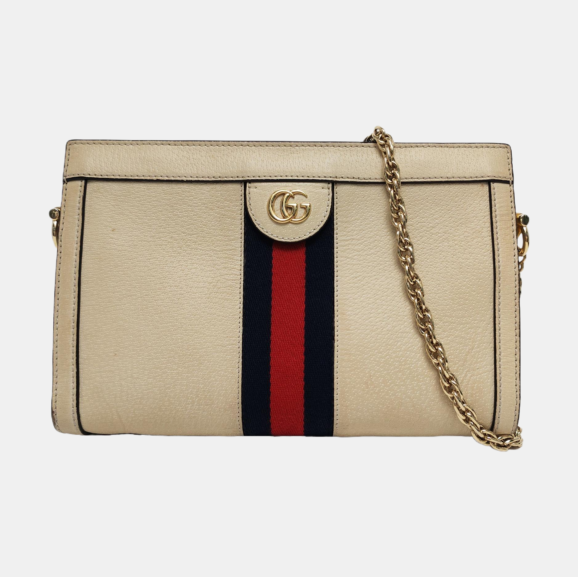 Authenticated pre-owned  Ophidia Small Calfskin White - Shoulder Bag at Looply