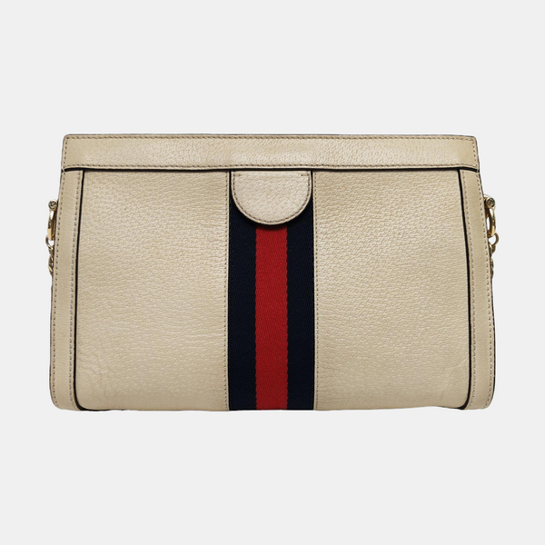 Authenticated pre-owned  Ophidia Small Calfskin White - Shoulder Bag at Looply