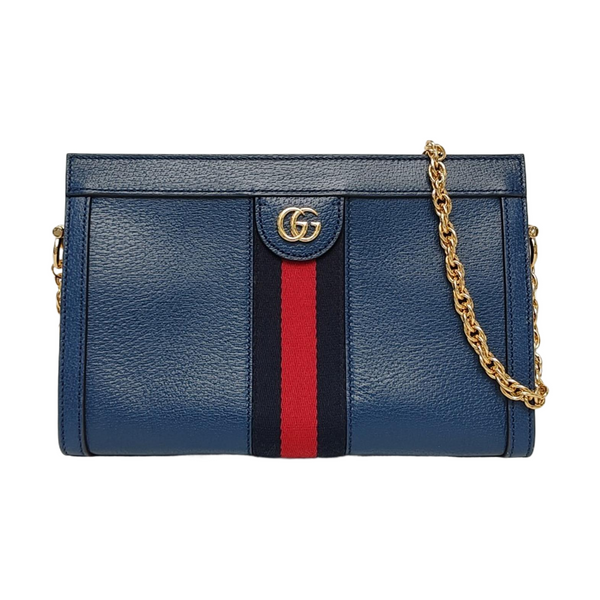 Authenticated pre-owned  Ophidia Small Calfskin Blue - Shoulder Bag at Looply