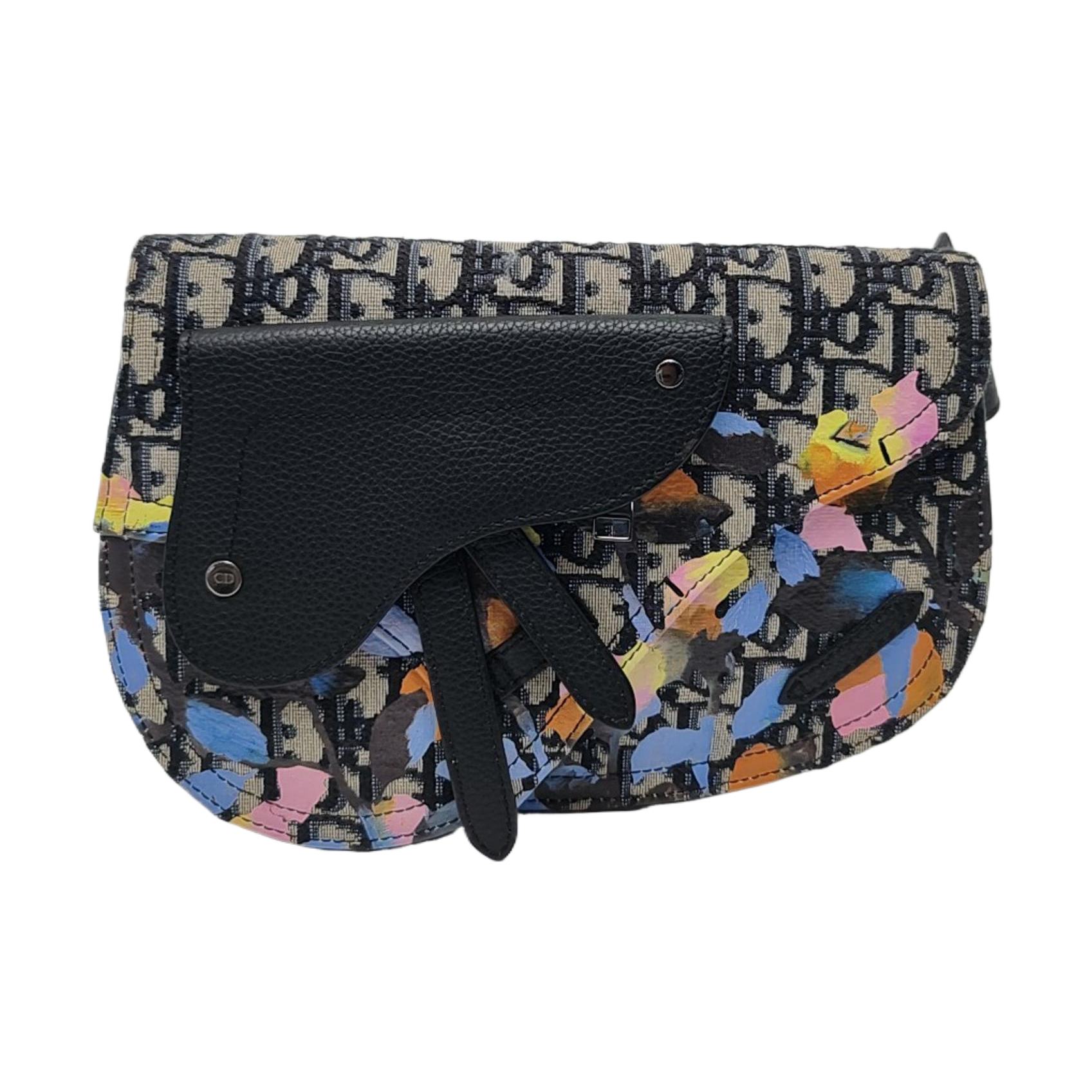 Authenticated pre-owned  Saddle Large Oblique Canvas Gray - Crossbody Bag at Looply
