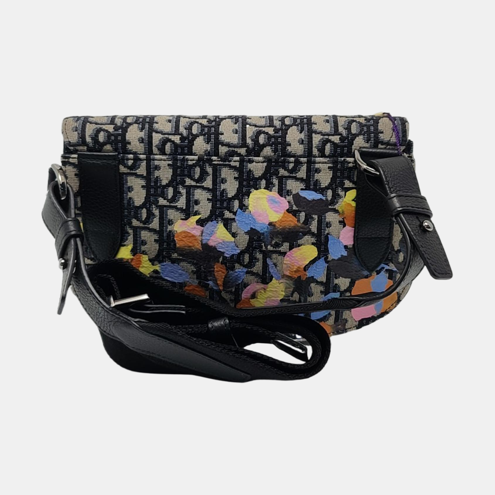 Authenticated pre-owned  Saddle Large Oblique Canvas Gray - Crossbody Bag at Looply