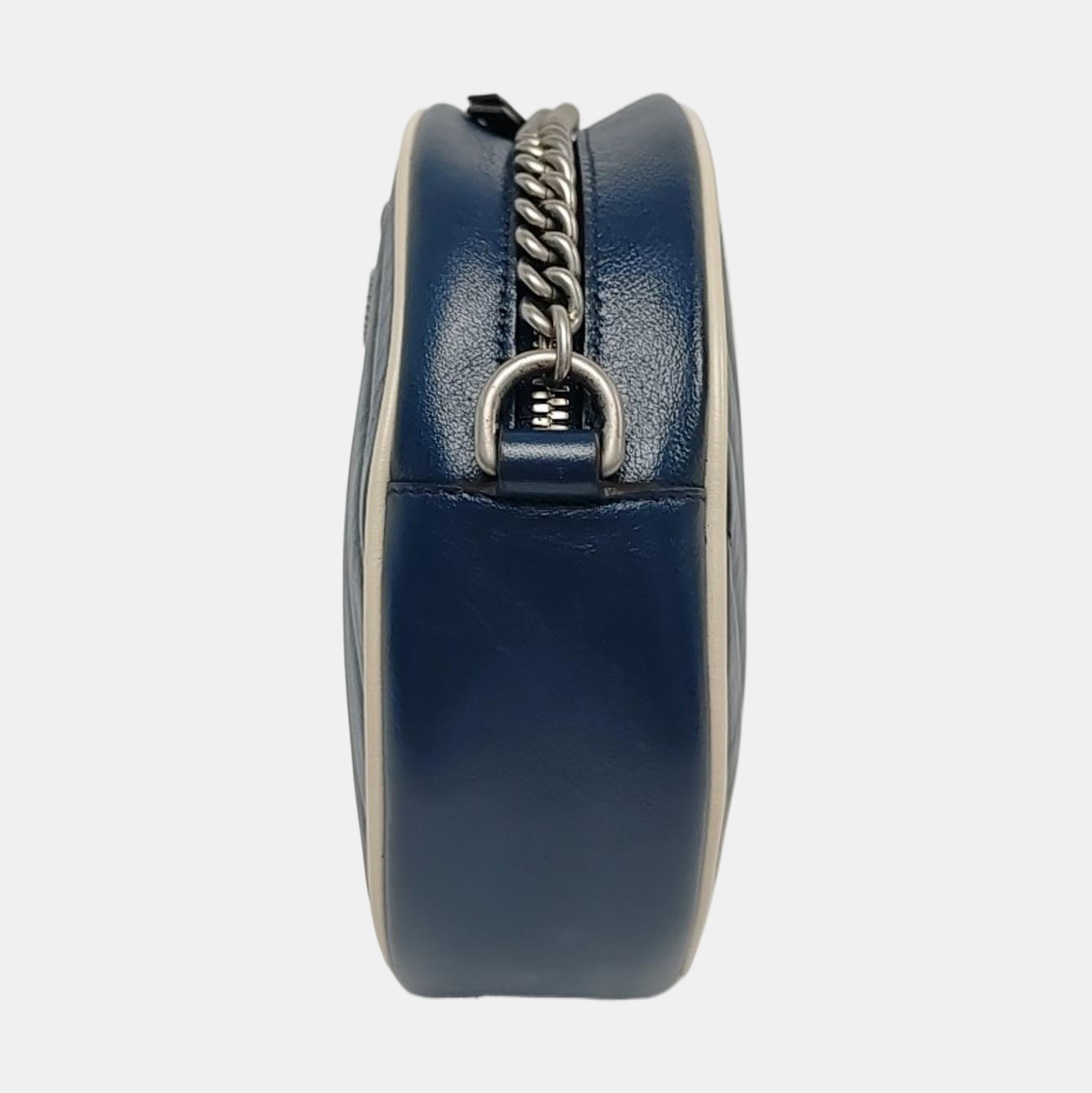 Authenticated pre-owned  GG Marmont Mini Calfskin Blue - Shoulder Bag at Looply