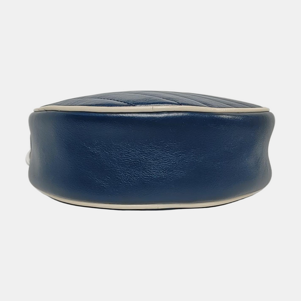 Authenticated pre-owned  GG Marmont Mini Calfskin Blue - Shoulder Bag at Looply