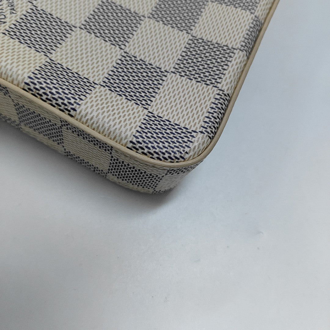 Authenticated pre-owned  Félicie Damier Azur Coated Canvas White - Crossbody Bag at Looply