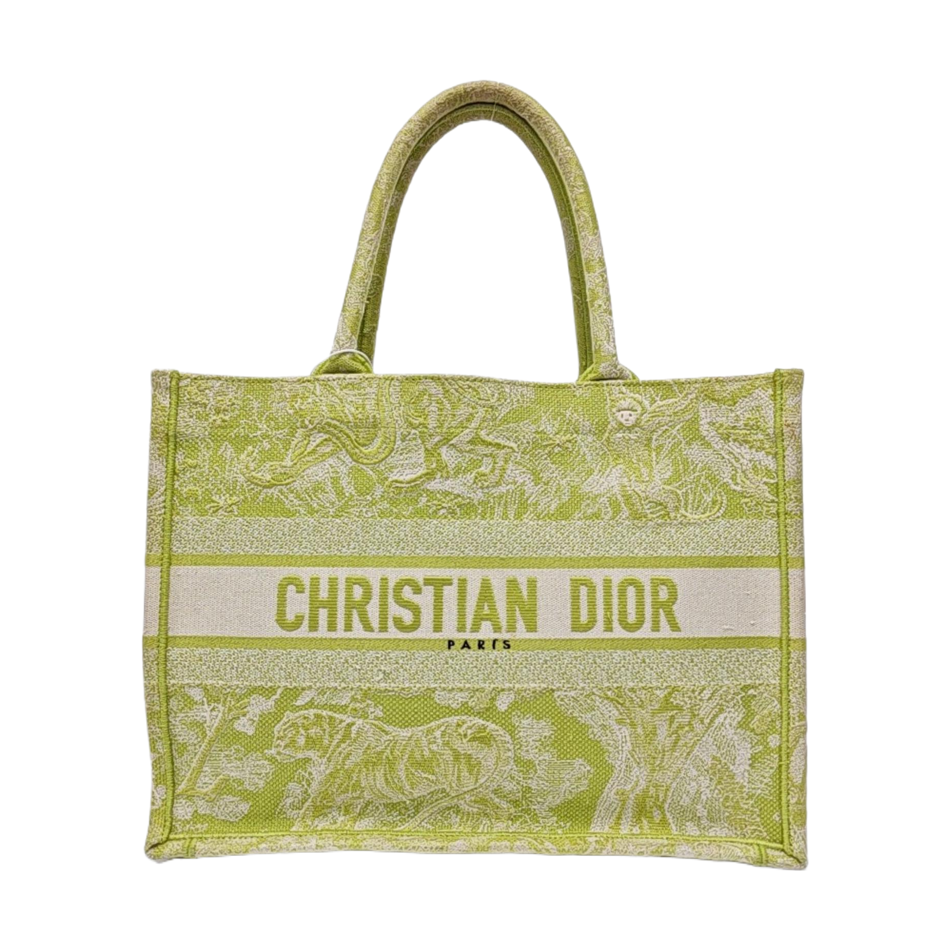 Authenticated pre-owned  Book Tote Medium Fabric Yellow - Top Handle Bag at Looply