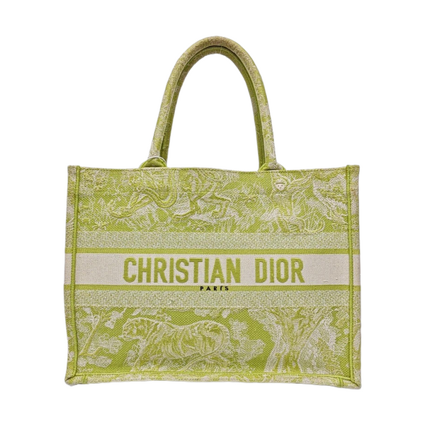 Authenticated pre-owned  Book Tote Medium Fabric Yellow - Top Handle Bag at Looply