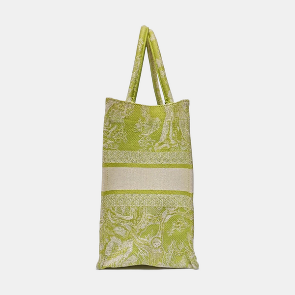 Authenticated pre-owned  Book Tote Medium Fabric Yellow - Top Handle Bag at Looply