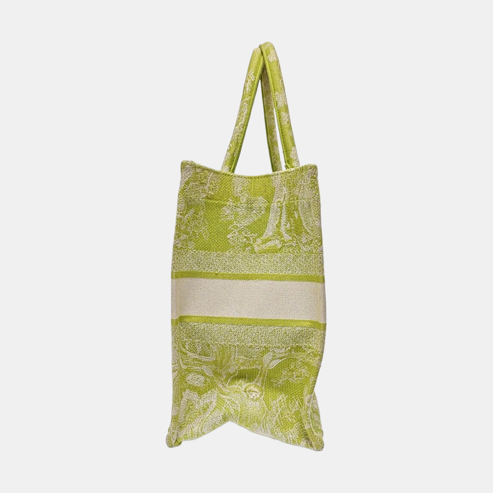Authenticated pre-owned  Book Tote Medium Fabric Yellow - Top Handle Bag at Looply