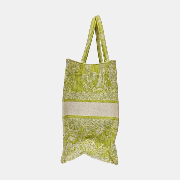 Authenticated pre-owned  Book Tote Medium Fabric Yellow - Top Handle Bag at Looply