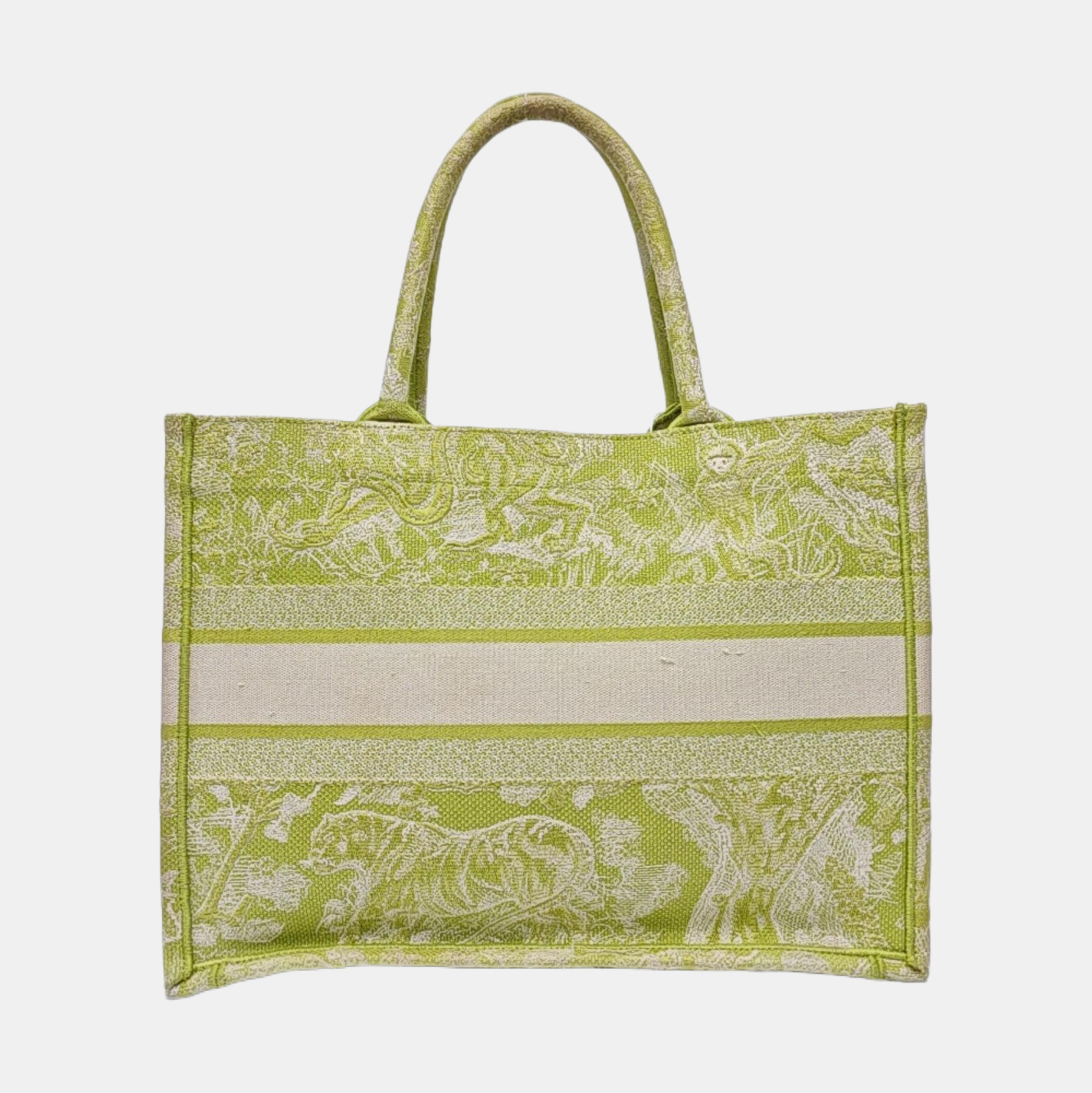 Authenticated pre-owned  Book Tote Medium Fabric Yellow - Top Handle Bag at Looply