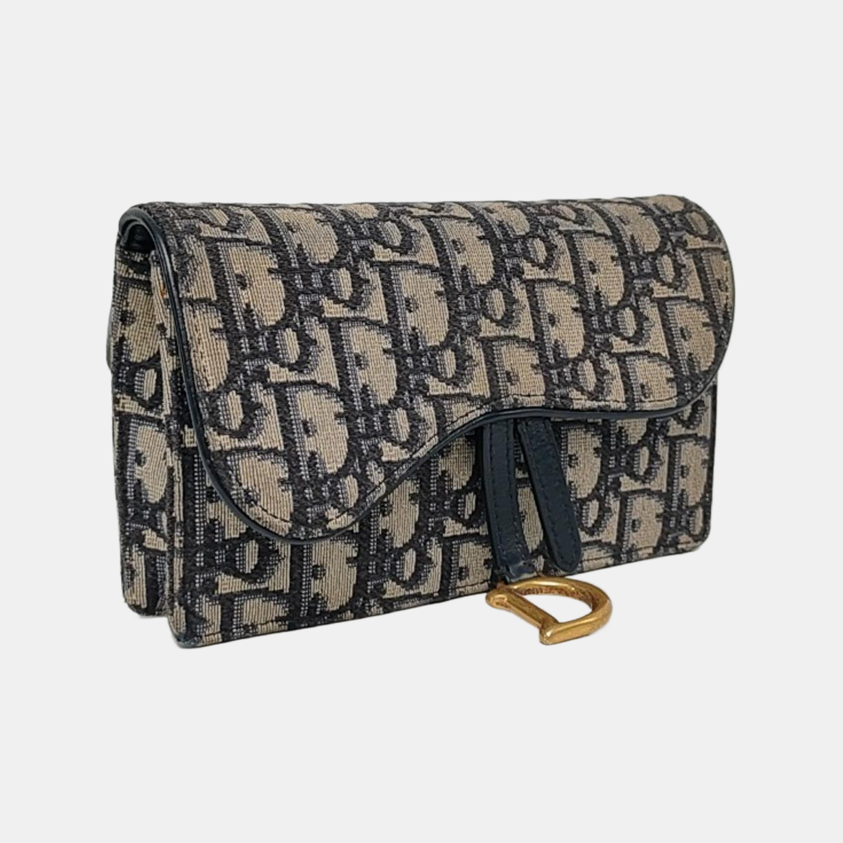 Authenticated pre-owned  Saddle Oblique Canvas Blue - Belt Bag at Looply
