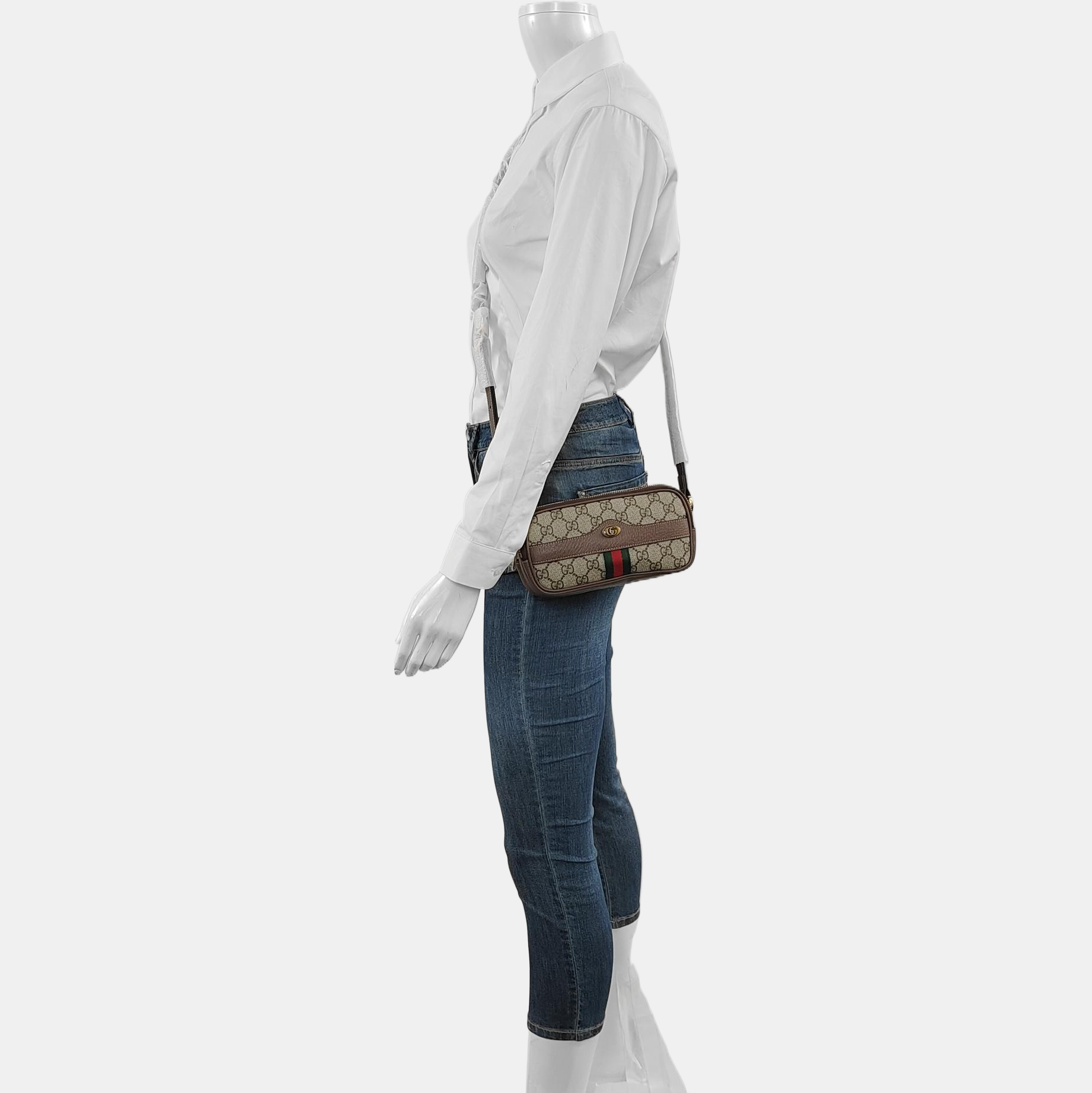 Authenticated pre-owned  Ophidia Monogram Coated Canvas Beige - Shoulder Bag at Looply