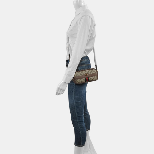 Authenticated pre-owned  Ophidia Monogram Coated Canvas Beige - Shoulder Bag at Looply