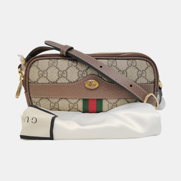 Authenticated pre-owned  Ophidia Monogram Coated Canvas Beige - Shoulder Bag at Looply