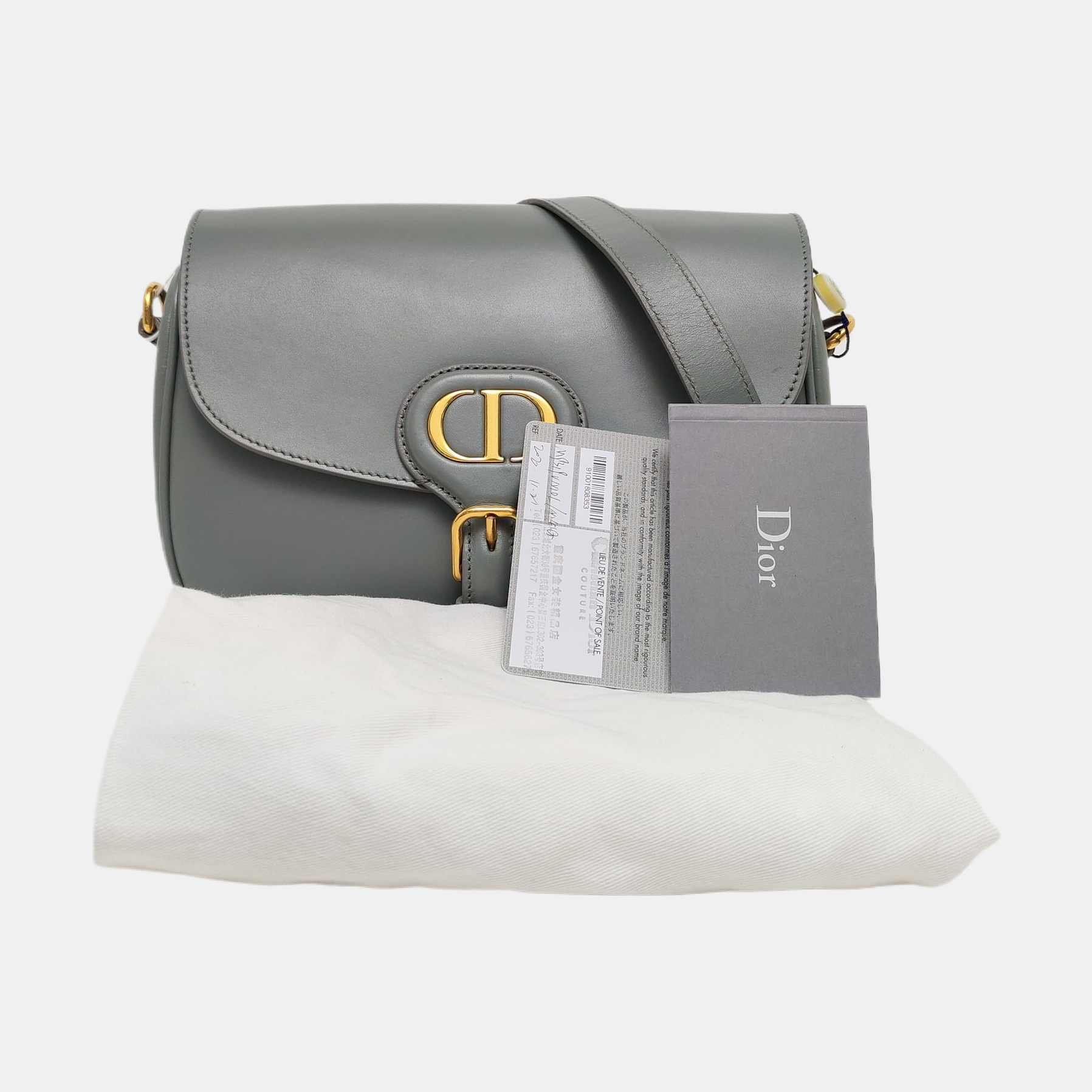 Authenticated pre-owned  Bobby Medium Calfskin Gray - Crossbody Bag at Looply