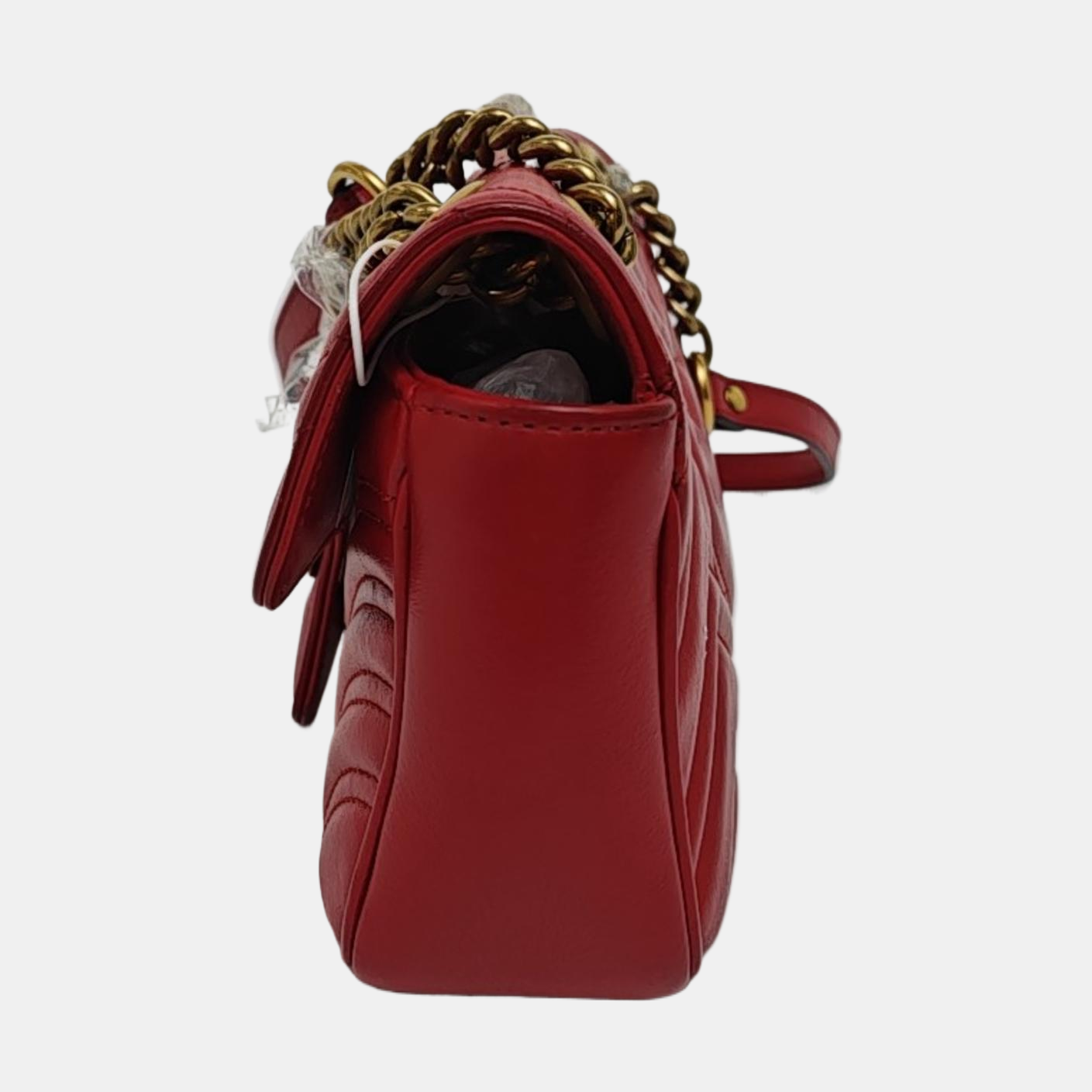 Authenticated pre-owned  GG Marmont Small Calfskin Red - Crossbody Bag at Looply