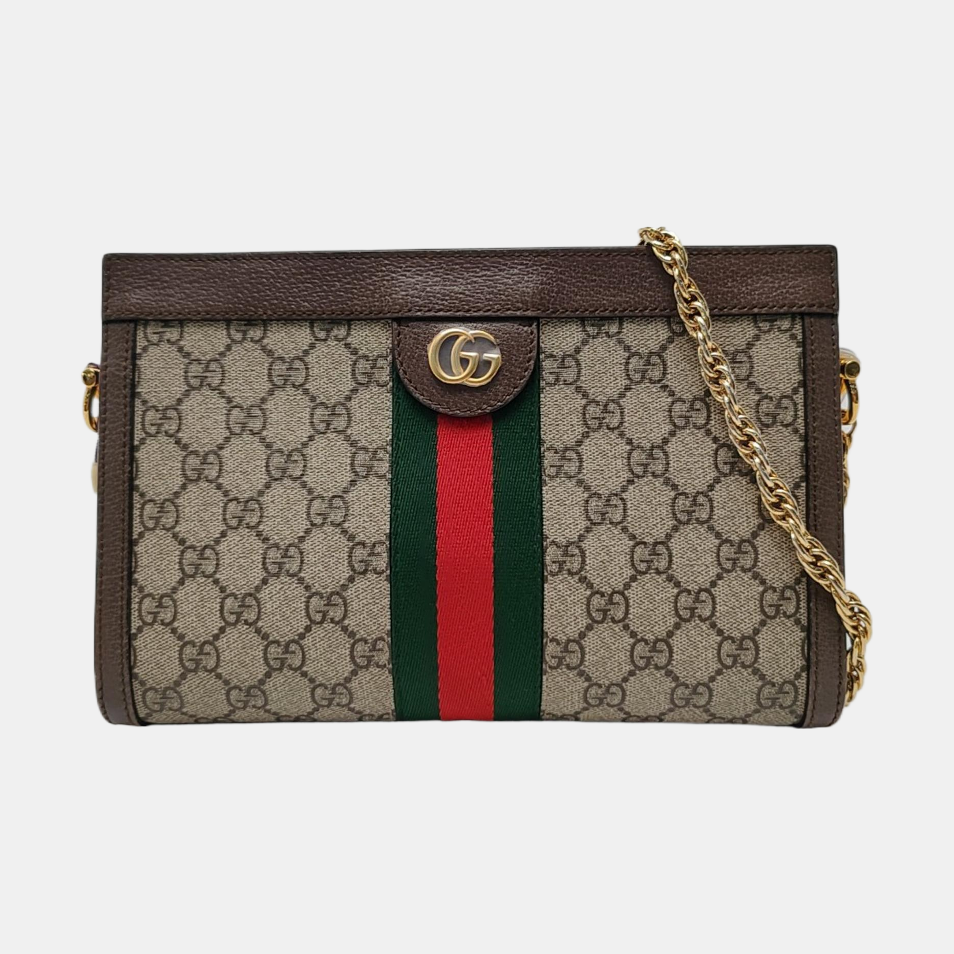 Authenticated pre-owned  Ophidia Small Monogram Coated Canvas Beige - Crossbody Bag at Looply