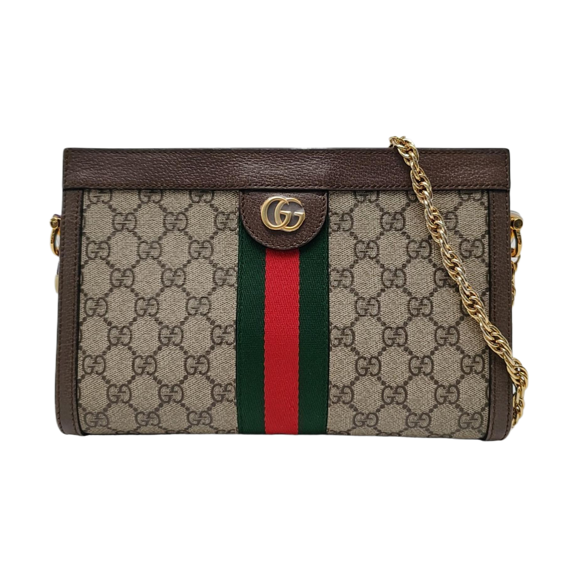 Authenticated pre-owned  Ophidia Small Monogram Coated Canvas Beige - Crossbody Bag at Looply