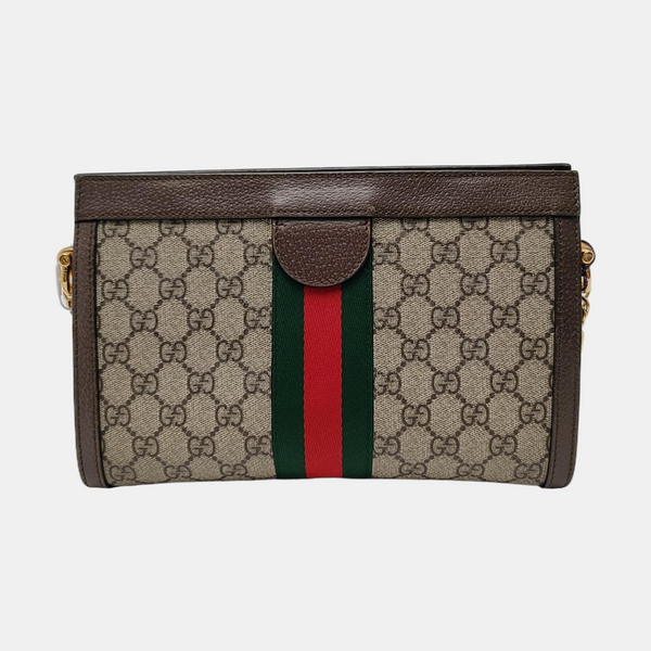 Authenticated pre-owned  Ophidia Small Monogram Coated Canvas Beige - Crossbody Bag at Looply