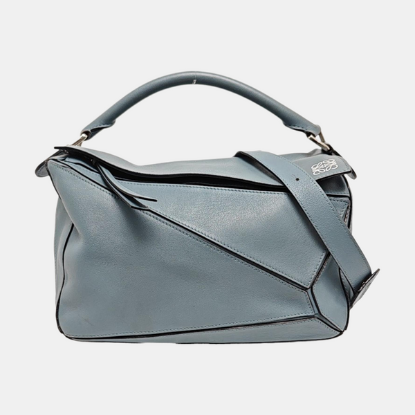 Authenticated pre-owned  Puzzle Small Calfskin Blue - Shoulder Bag at Looply