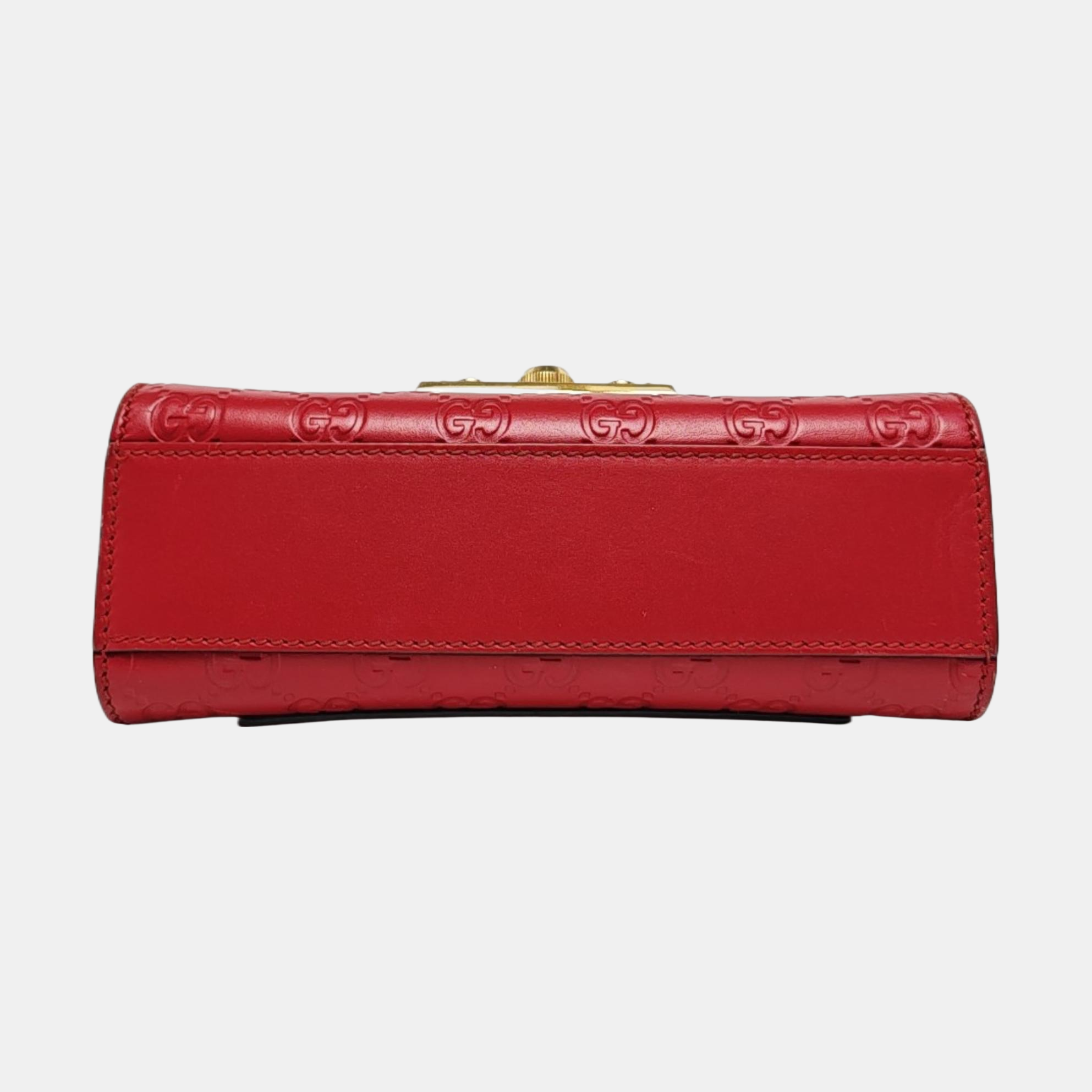 Authenticated pre-owned  Padlock Small Monogram Calfskin Red - Crossbody Bag at Looply