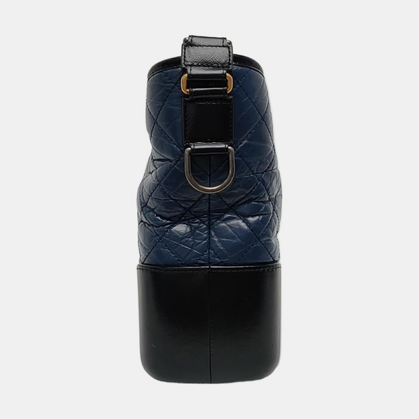 Authenticated pre-owned  Gabrielle Medium Quilted Calfskin Blue - Crossbody Bag at Looply