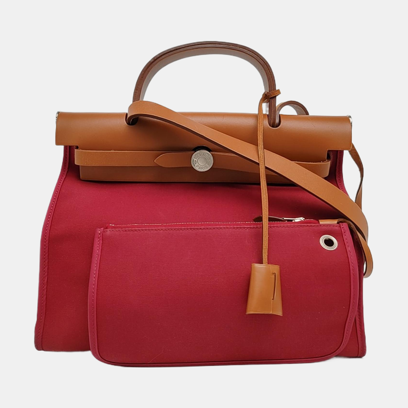 Authenticated pre-owned  Herbag 31 Canvas Red - Handbags at Looply