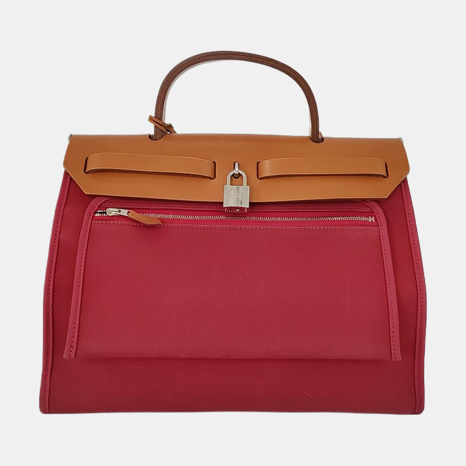Authenticated pre-owned  Herbag 31 Canvas Red - Handbags at Looply