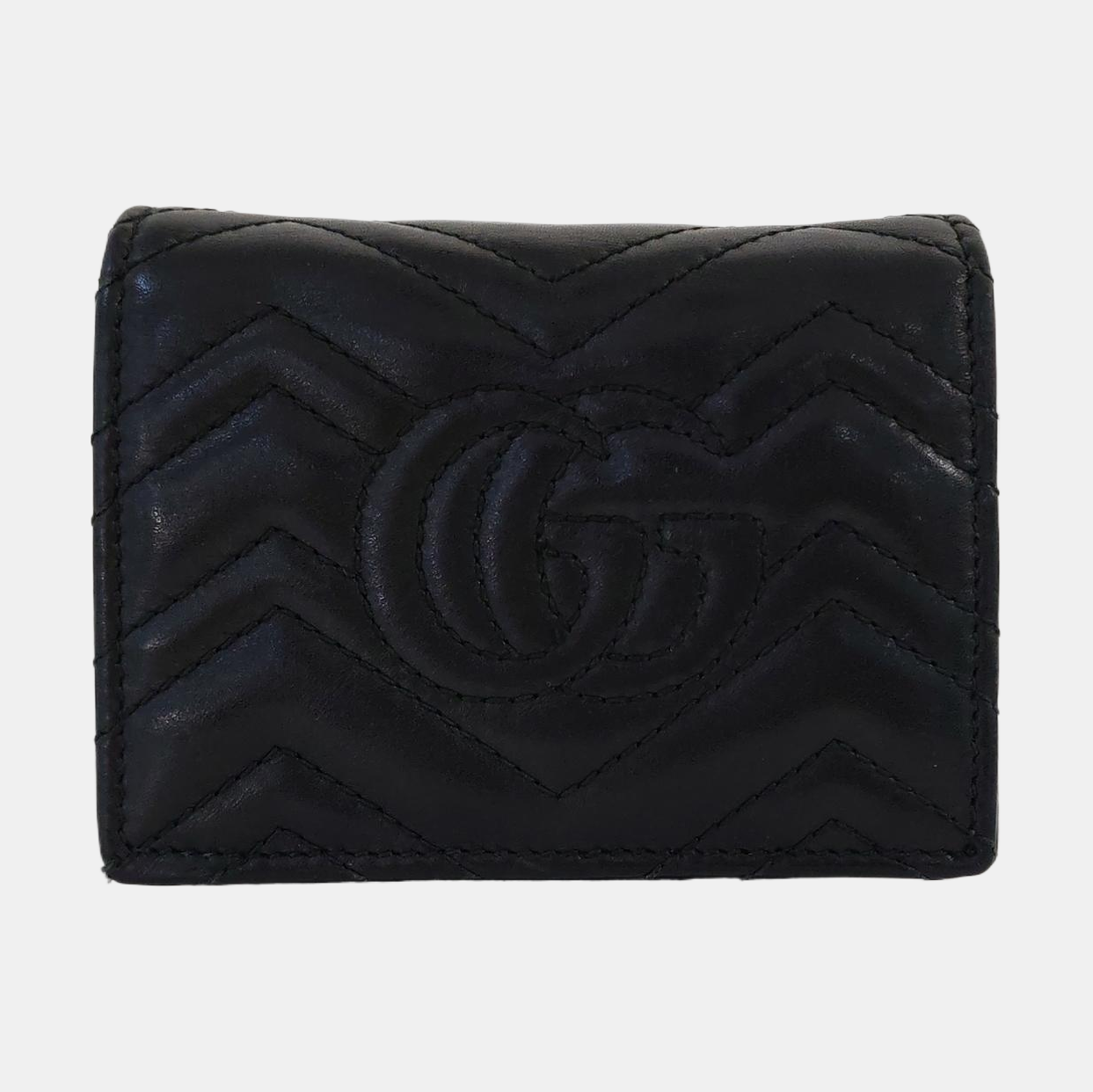Authenticated pre-owned  GG Marmont Calfskin Black Wallet - Wallet at Looply