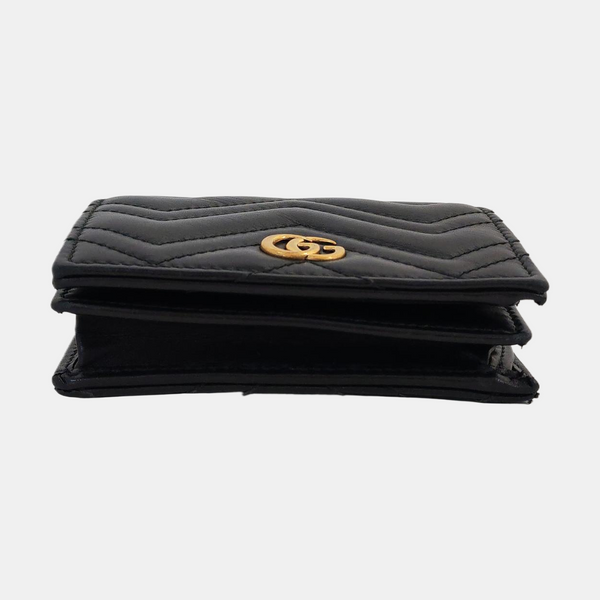 Authenticated pre-owned  GG Marmont Calfskin Black Wallet - Wallet at Looply