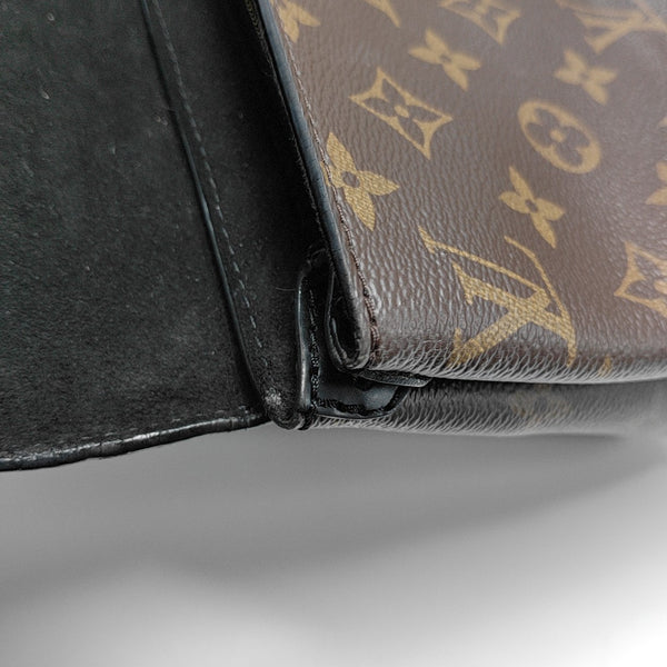 ONE HANDLE Monogram Coated Canvas Brown