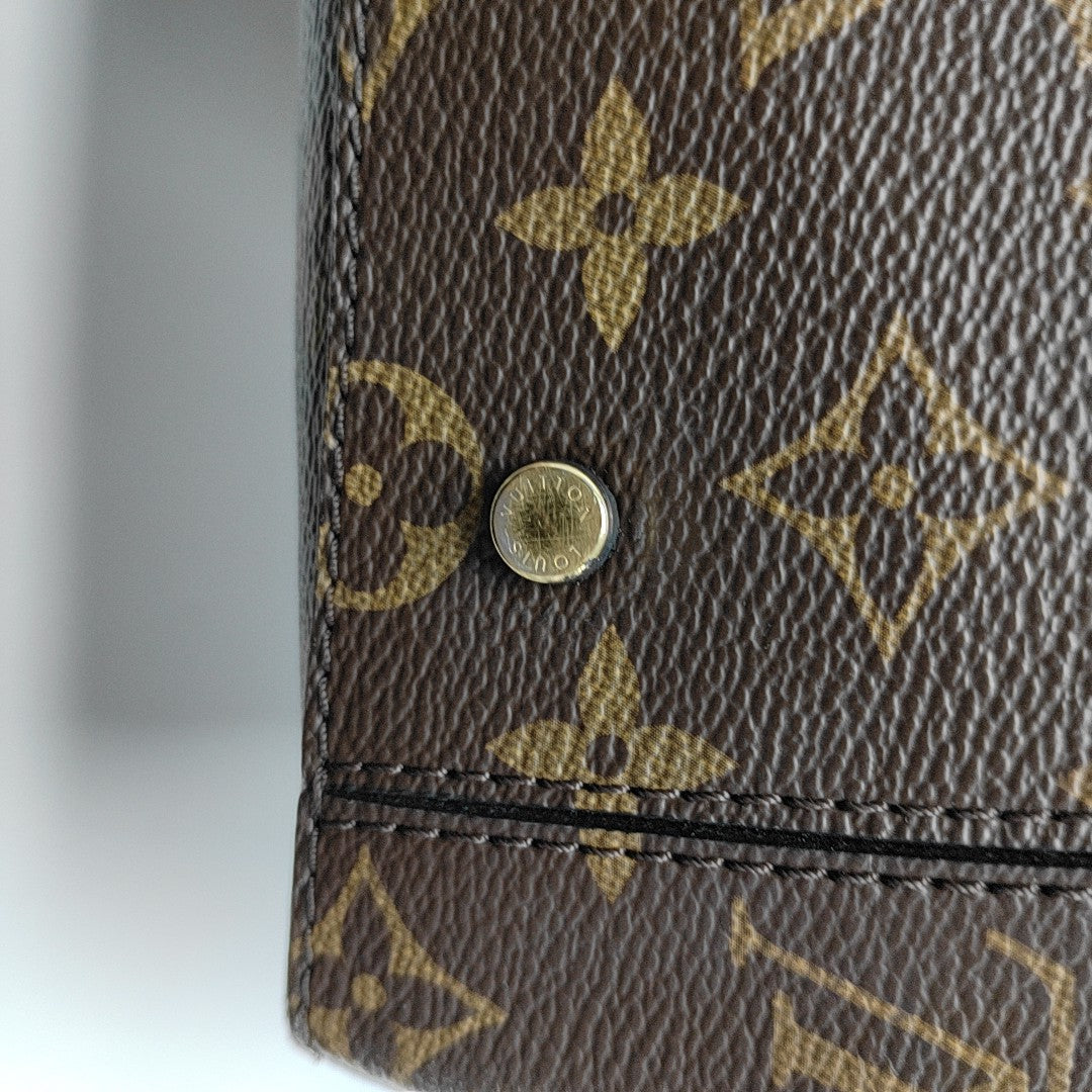 ONE HANDLE Monogram Coated Canvas Brown
