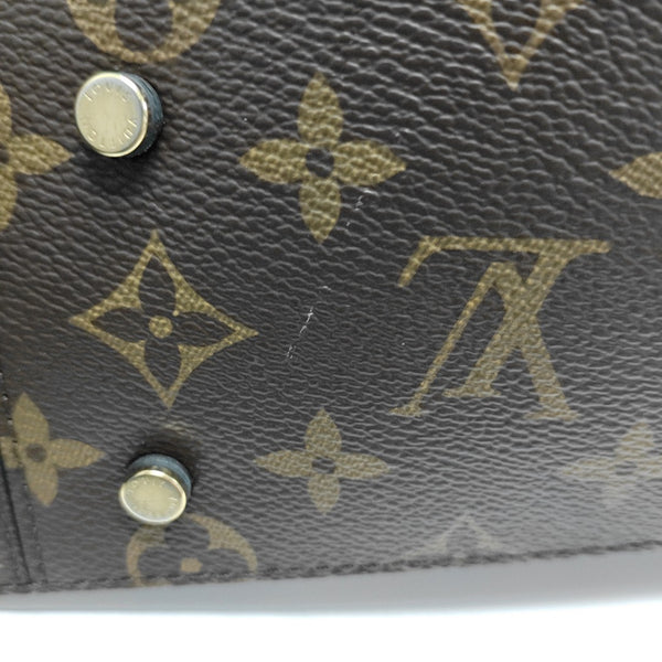 ONE HANDLE Monogram Coated Canvas Brown