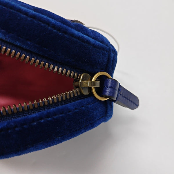 Authenticated pre-owned  GG Marmont Velvet Blue - Belt Bag at Looply