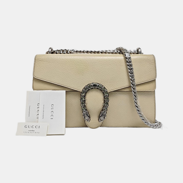 Authenticated pre-owned  Dionysus Super Mini Calfskin White - Shoulder Bag at Looply