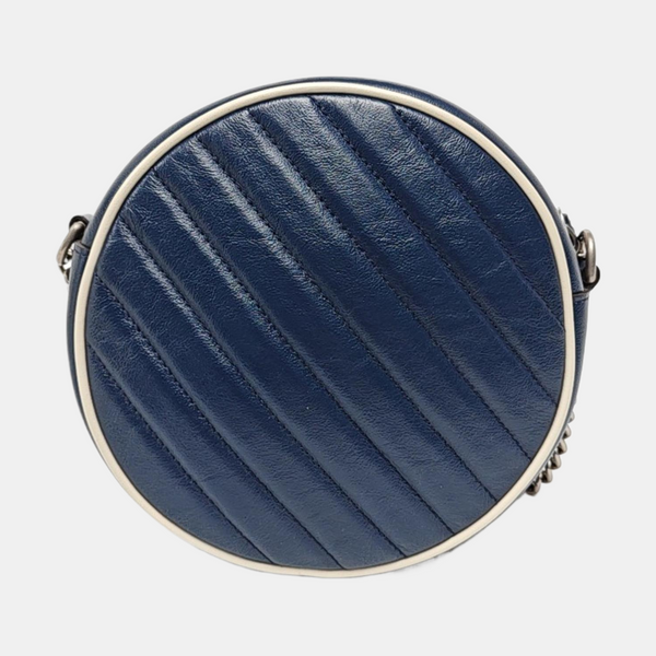 Authenticated pre-owned  GG Marmont Mini Calfskin Blue - Shoulder Bag at Looply