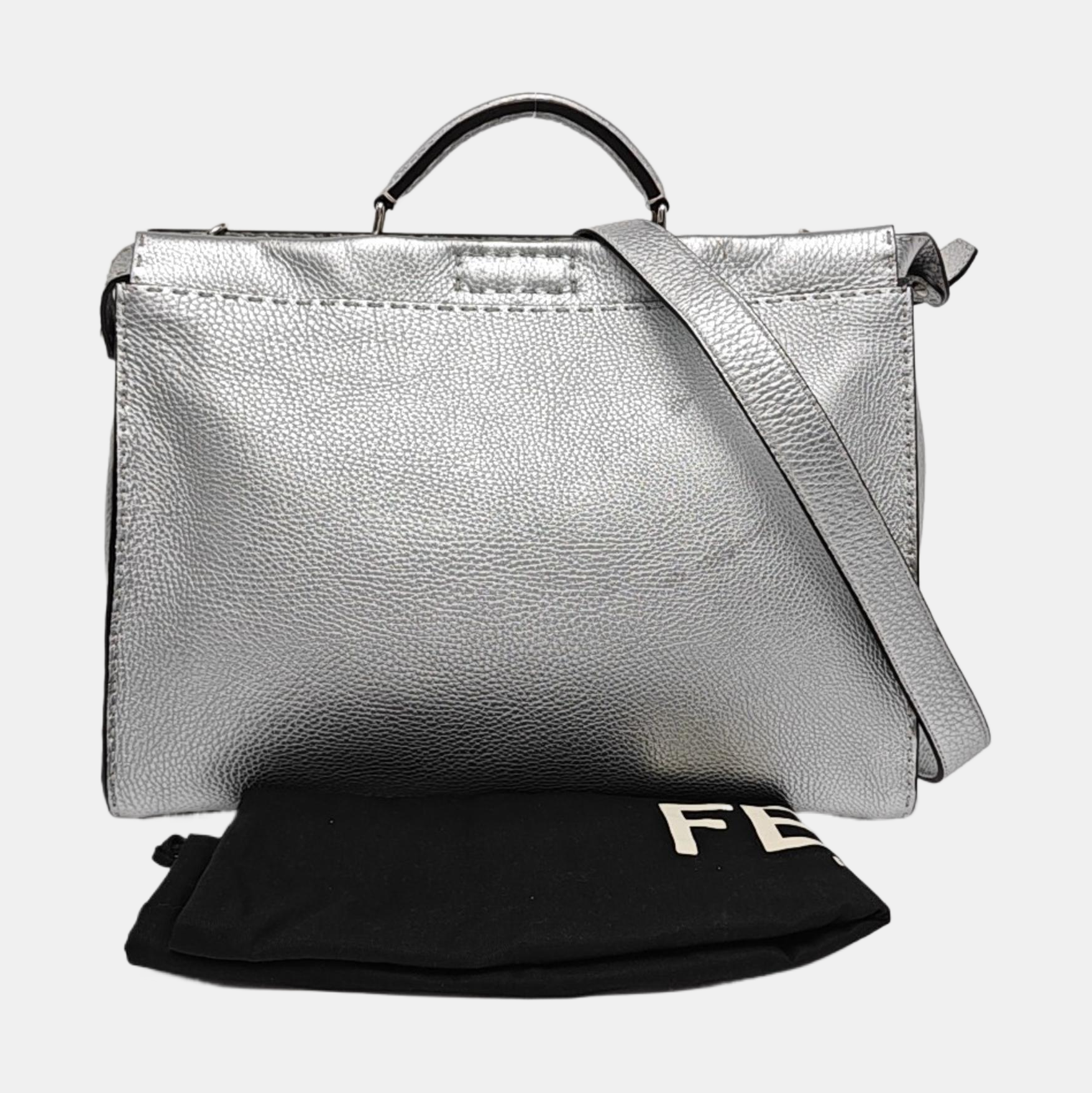 Authenticated pre-owned  Peekaboo Calfskin Silver - Shoulder Bag at Looply