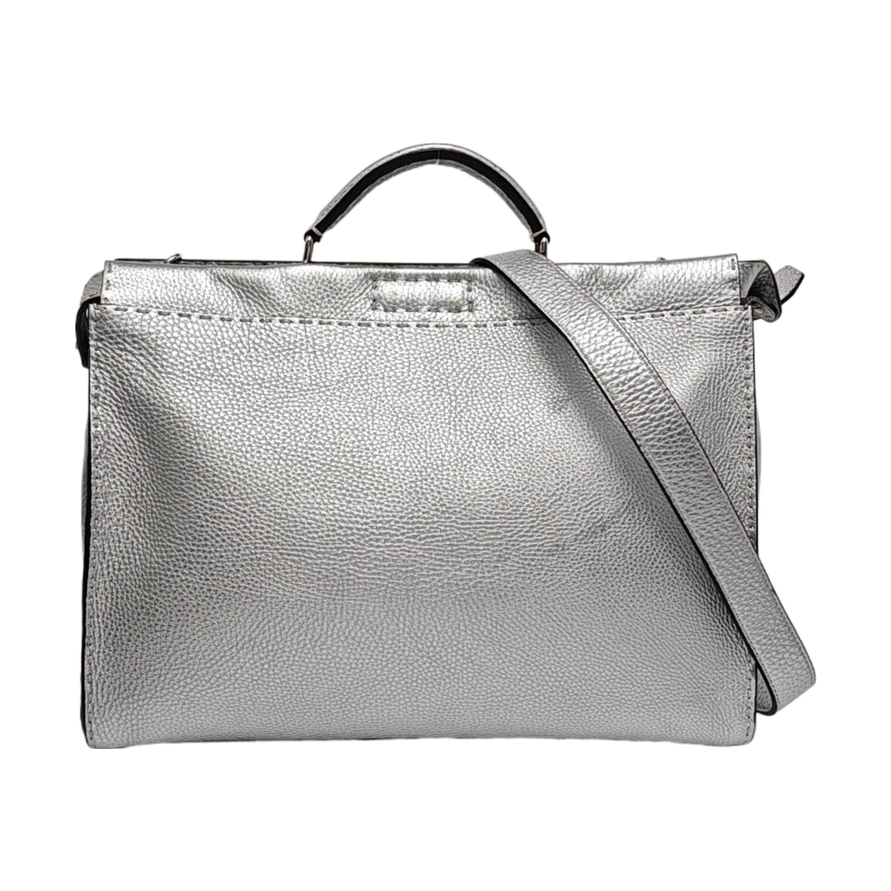 Authenticated pre-owned  Peekaboo Calfskin Silver - Shoulder Bag at Looply