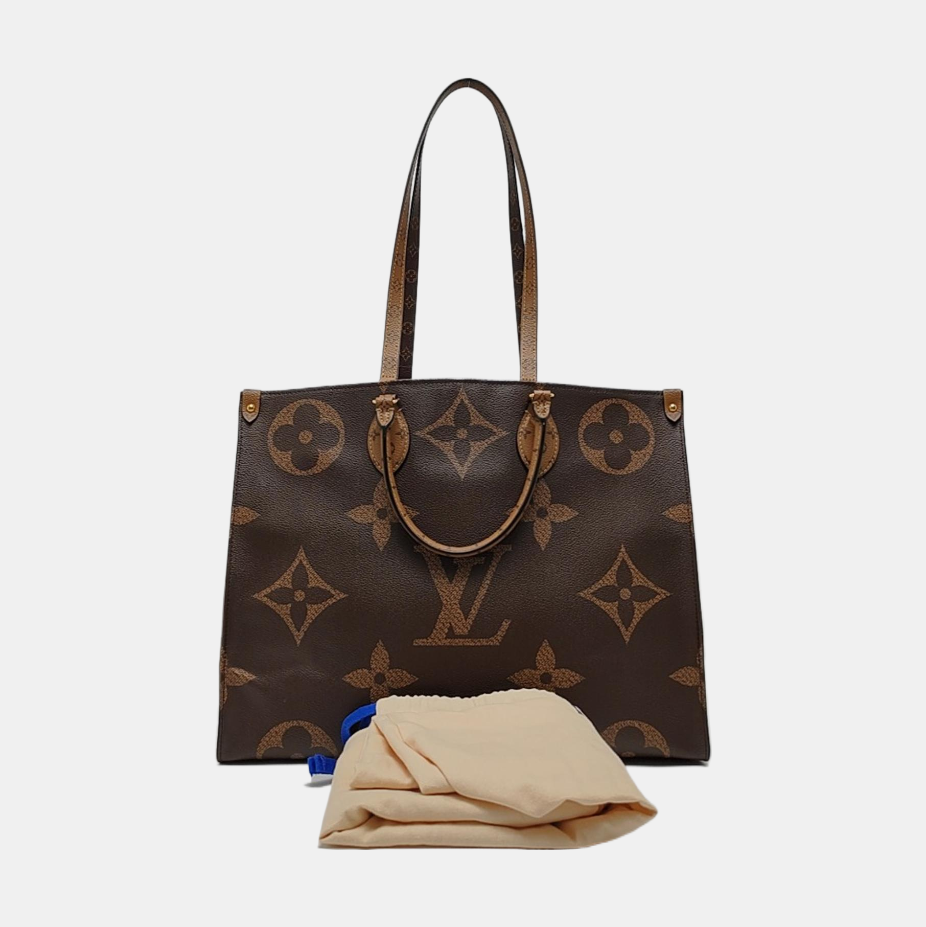 Authenticated pre-owned  Onthego GM Monogram Coated Canvas Brown - Shoulder Bag at Looply