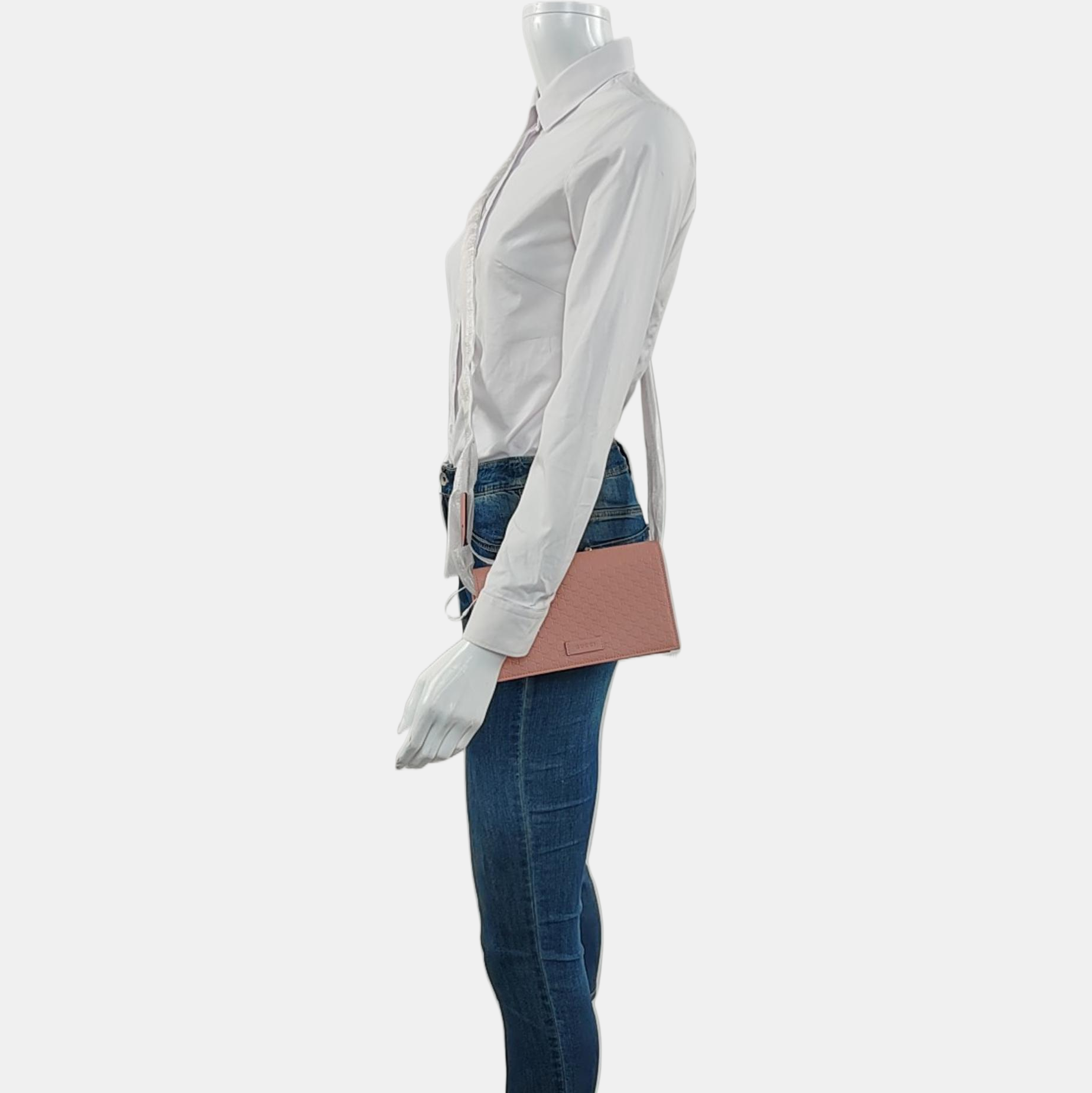 Authenticated pre-owned  Microguccissima Monogram Calfskin Pink - Shoulder Bag at Looply