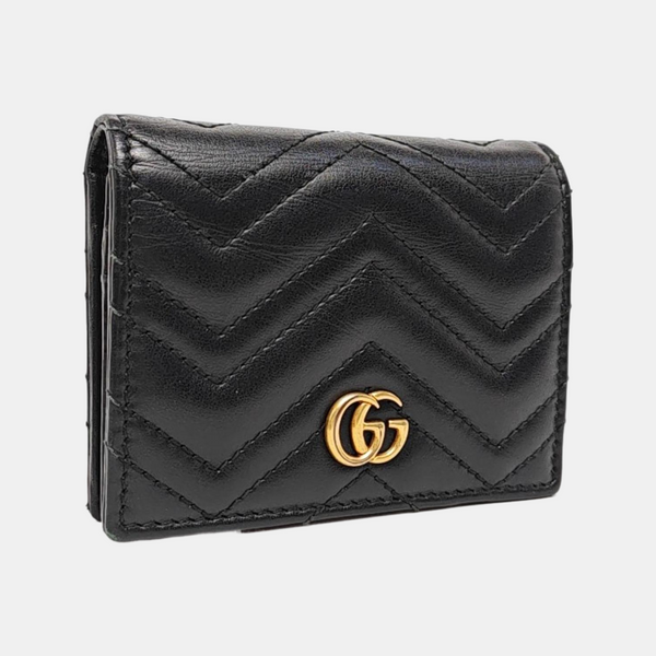 Authenticated pre-owned  GG Marmont Calfskin Black Wallet - Wallet at Looply