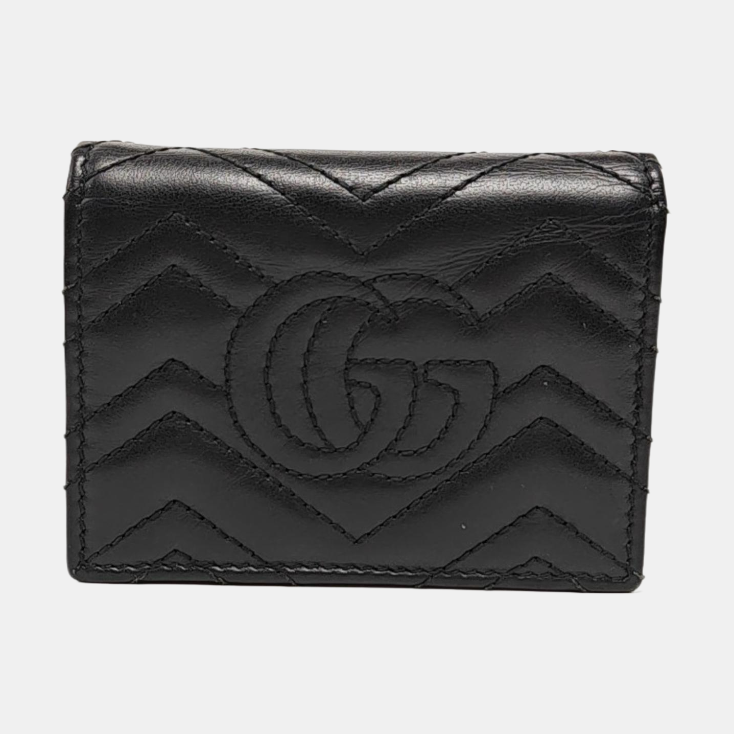 Authenticated pre-owned  GG Marmont Calfskin Black Wallet - Wallet at Looply