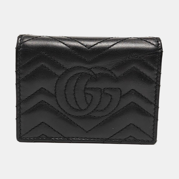 Authenticated pre-owned  GG Marmont Calfskin Black Wallet - Wallet at Looply