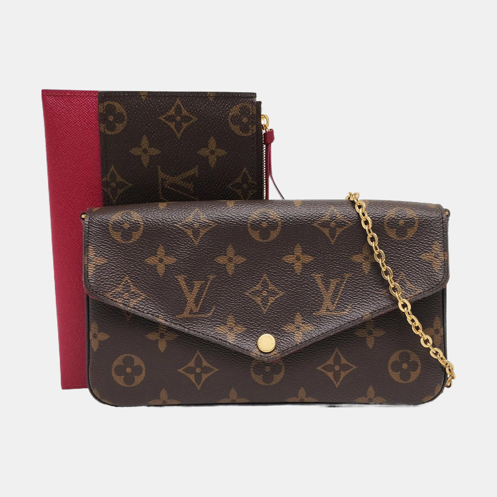 Authenticated pre-owned  Félicie Monogram Coated Canvas Brown - Shoulder Bag at Looply