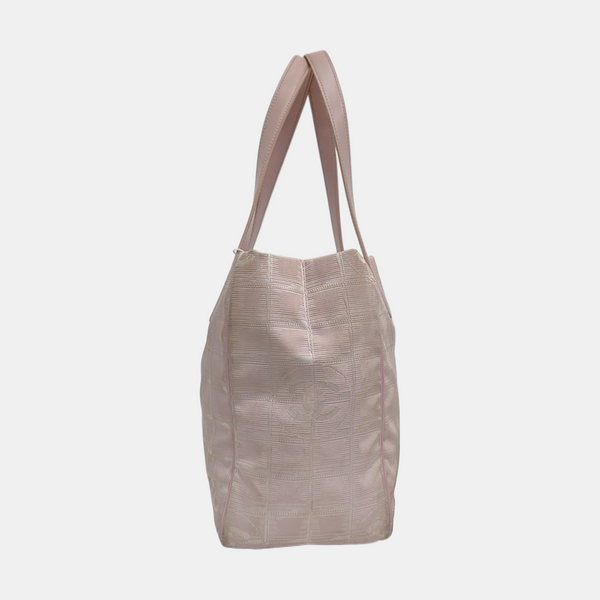 Authenticated pre-owned  Travel Line Nylon Pink - Top Handle Bag at Looply