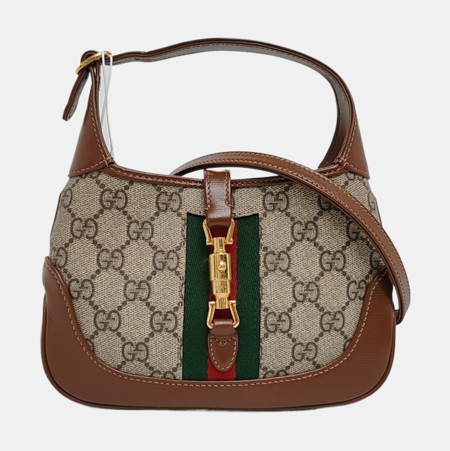 Authenticated pre-owned  Jackie 1961 Mini Monogram Coated Canvas Beige - Crossbody Bag at Looply